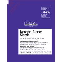 Шампунь бессульфатный L'Oreal Professionnel Serie Expert Keratin Alpha Sleek для непослушных и пористых волос, рефил, 1000 мл
