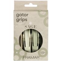 Зажимы Framar Neutrals Sage с прорезиненным покрытием, 4 шт