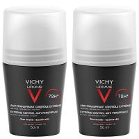 Дезодорант шариковый Vichy Homme против избыточного потоотделения с защитой 72 часа, 2 х 50 мл