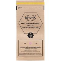 Крафт-пакеты бумажные Aviora для стерилизации самозапечатывающиеся, коричневые, 75х150, 100 шт