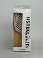 Щетка Janeke Superbrush для волос, нежно-розовая с белым