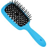 Щетка Janeke Superbrush Small для волос, голубая с черным