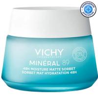Гель-сорбет матирующий Vichy Mineral 89 с увлажнением 48 часов для жирной и комбинированной кожи, 50 мл