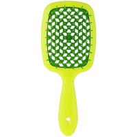 Щетка Janeke Superbrush малая, желто-зеленая, 17.5х7х3 см