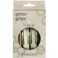 Зажимы Framar Neutrals Sage с прорезиненным покрытием, 4 шт