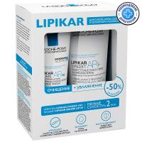 Набор La Roche-Posay Lipikar, крем-гель очищающий, 200 мл + бальзам липидовосполняющий, 75 мл