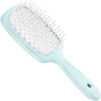 Щетка Janeke Superbrush Small для волос, бирюзово-белая