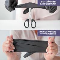 Перчатки Aviora нитриловые черные, размер M, 100 шт