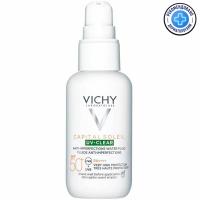 Флюид солнцезащитный Vichy Capital Soleil UV-Clear SPF 50+ для проблемной кожи лица, 40 мл