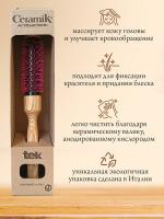 Щетка Tek Ceramik Antibacteric Oxy с квадратной деревянной ручкой, 24 мм