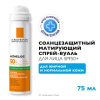 Спрей-вуаль солнцезащитный La Roche-Posay Anthelios SPF 50+ матирующий для жирной и нормальной кожи лица, 75 мл