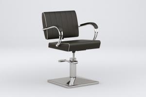 Кресло парикмахерское Manzano Incanto, черный с белым кантом