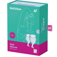 Чаша менструальная Satisfyer Feel Secure светло-голубая, 2 шт