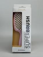 Щетка Janeke Superbrush для волос, нежно-розовая с белым