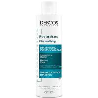 Шампунь-уход успокаивающий Vichy Dercos для чувствительной кожи головы, для нормальных и жирных волос, 200 мл