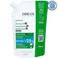 Шампунь-уход интенсивный Vichy Dercos Anti-Dandruff против перхоти для нормальных и жирных волос, рефил, 500 мл