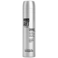 Спрей сухой L'Oreal Professionnel Tecni.Art Savage Panache Pure сильной фиксации с пудровой текстурой, без отдушки, 250 мл