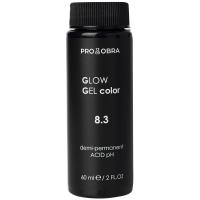 Краситель гелевый Obra Glow Gel Color полуперманентный для волос, 8.3 золотистый светло-русый, 60 мл