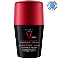 Дезодорант-антиперспирант шариковый Vichy Homme Clinical Control против избыточного потоотделения, 50 мл