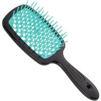 Щетка Janeke Superbrush для волос, черная с цветом тиффани