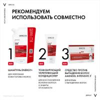 Шампунь тонизирующий Vichy Dercos Energy+ против выпадения и истончения волос, рефил, 500 мл