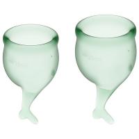 Чаша менструальная Satisfyer Feel Secure Light Green, 2 шт