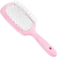 Щетка Janeke Superbrush для волос, розовая с белым