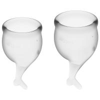 Чаша менструальная Satisfyer Feel Secure Transparent, 2 шт