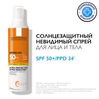 Спрей солнцезащитный La Roche-Posay Anthelios SPF 50+ невидимый для лица и тела, 200 мл