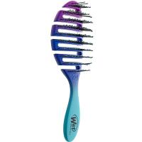 Щетка Wet Brush Flex Dry-Ombre Teal для быстрой сушки волос, с мягкой ручкой, омбре