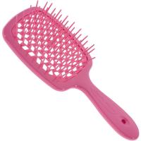 Щетка Janeke Superbrush Small для волос, флуоресцентно-розовая