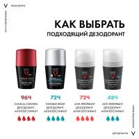 Дезодорант-антиперспирант шариковый Vichy Homme Invisible Resist, 50 мл