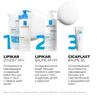 Крем-гель очищающий La Roche-Posay Lipikar Syndet AP+ липидовосстанавливающий для лица и тела, рефил, 400 мл