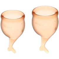 Чаша менструальная Satisfyer Feel Secure Orange, 2 шт