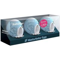Набор Satisfyer Savage яйцо-мастурбатор влажный, 7х5.5 см, 3 шт.