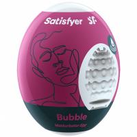 Яйцо-мастурбатор Satisfyer Bubble влажный, 7х5.5 см