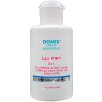 Обезжириватель Domix Green Professional Nail Prep 3 в 1, средство для снятия липкого слоя и лака для ногтей, 255 мл
