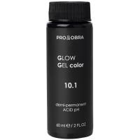 Краситель гелевый Obra Glow Gel Color полуперманентный для волос, 10.1 пепельный светлый блонд, 60 мл