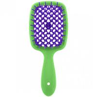 Щетка Janeke Superbrush малая, зелено-фиолетовая, 17.5х7х3 см