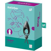 Кольцо эрекционное Satisfyer Sniper Black с вибрацией
