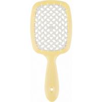 Щетка Janeke Superbrush с закругленными зубчиками, желто-белая, 20.3х8.5х3.1 см