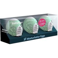 Набор Satisfyer Riffle яйцо-мастурбатор влажный, 7х5.5 см, 3 шт
