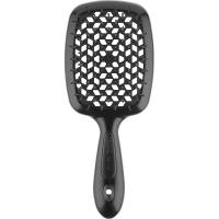 Щетка Janeke Superbrush с закругленными зубчиками, черная, 17.5х7х3 см