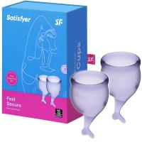 Чаша менструальная Satisfyer Feel Secure лиловая, 2 шт