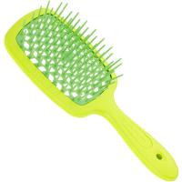 Щетка Janeke Superbrush Small для волос, желто-зеленая