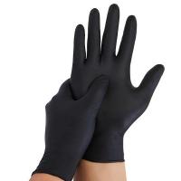 Перчатки нитриловые смотровые Мой Салон нестерильные, текстурированные на пальцах, черные, размер М, 50 пар
