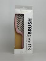 Щетка Janeke Superbrush для волос, нежно-розовая с белым
