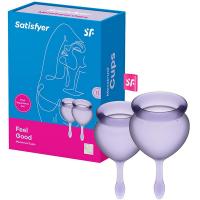Чаша менструальная Satisfyer Feel Good лиловая, 2 шт