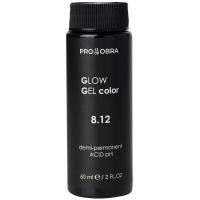 Краситель гелевый Obra Glow Gel Color полуперманентный для волос, 8.12 пепельный перламутровый светло-русый, 60 мл