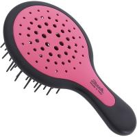 Щетка Janeke Superbrush Mini для волос, черная с розовым
